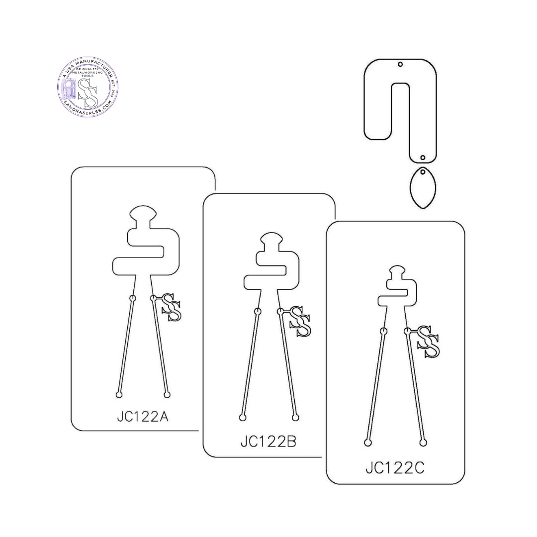 PANCAKE DIE JC122 2 PIECE JEWELRY COMPONENTS